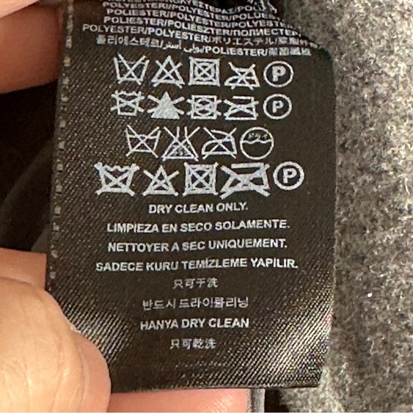 Guess double breasted wool blend jacket, size XS, gray, fitted, professional - Picture 11 of 11